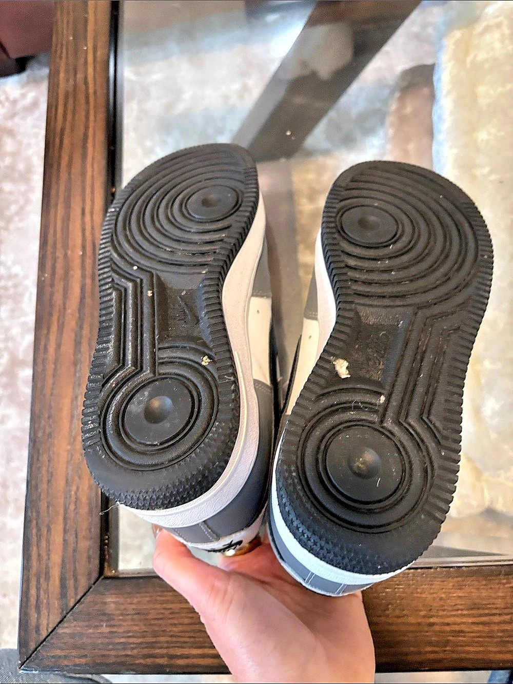Nike Air Force 1 Low Neutral Grey/Black-White Low Sneakers in Gray/White 8.5 - Picture 5 of 5